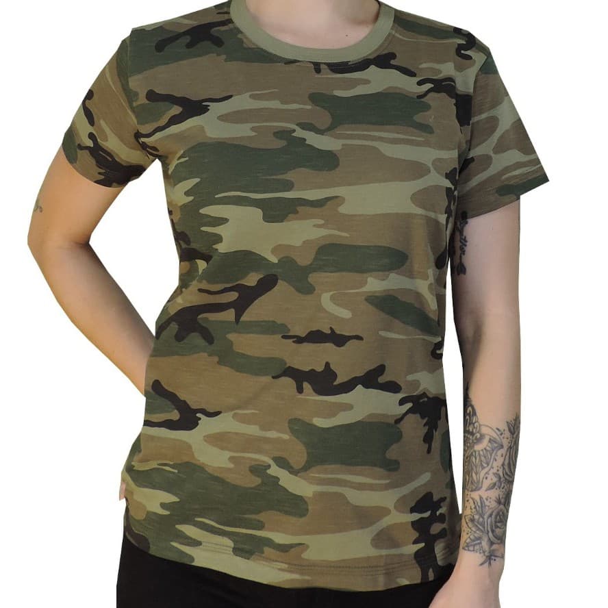 Babylook Feminina Camuflada Exército: Estilo e Conforto para seu Look | Malha de Qualidade