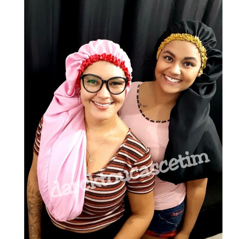 Touca de Cetim Long Touca Cetim Grande Jumbo - Dreads Tranças Box Braids Lace Longo