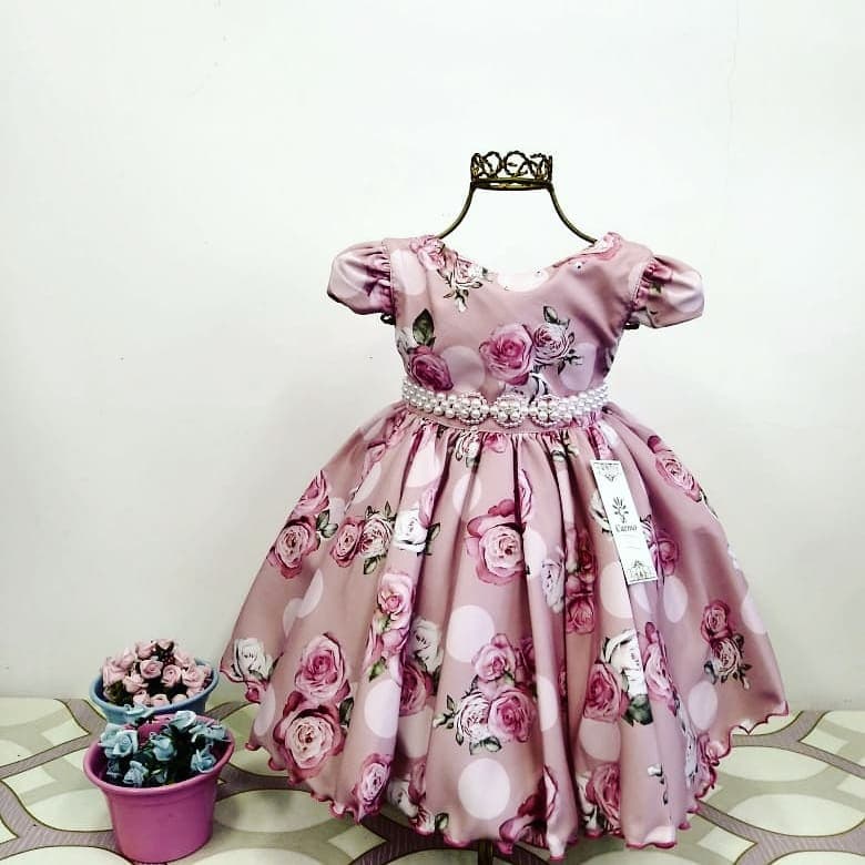 Vestido Infantil Festa Luxo Princesa Lindo Floral