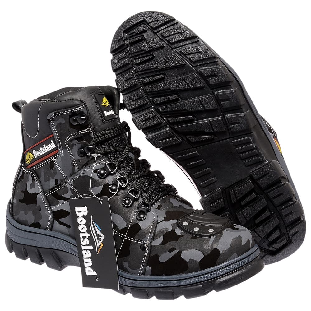 Lançamento Bota Camuflada Bootsland Motociclista Em Couro! TOP!!