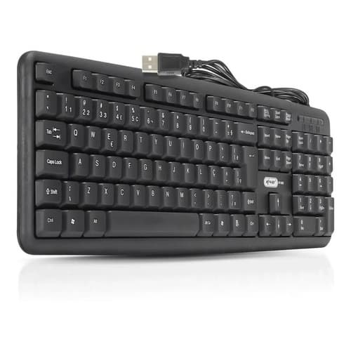 Teclado Para Pc Notebook português Brasil cor preto