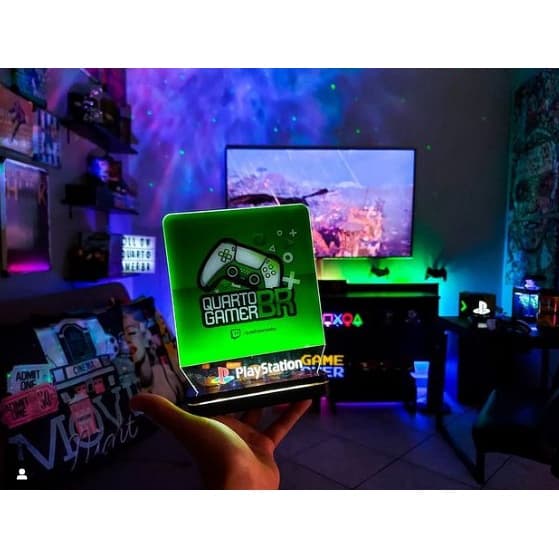 Luminária Colorida Personalizada Gamer Playstation Xbox
