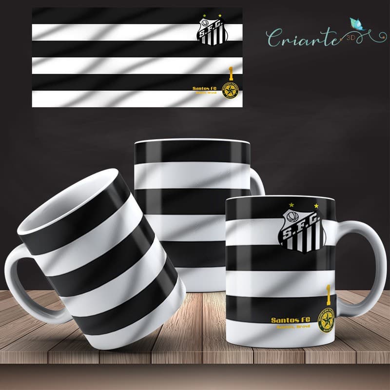 Caneca Porcelana Coleção Santos #09