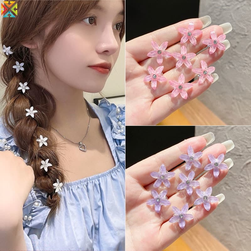10Pcs Grampo De Cabelo De Flor Casamento Pequeno Clip De Cabeleireiro Acessórios