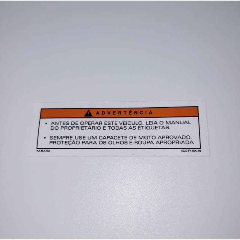 adesivo advertencia tanque moto