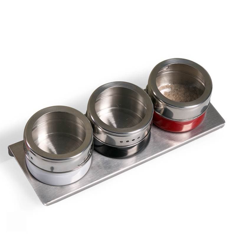 Porta Temperos Magnetico com 3 Peças