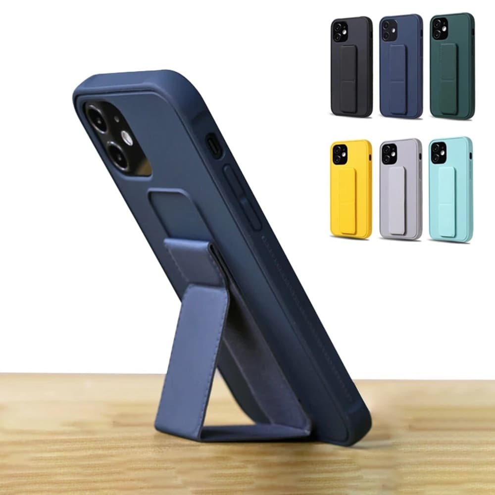 Capa De Silicone Para Telefone Com Suporte De Pulseira iPhone 16 13 12 11 Pro Max
