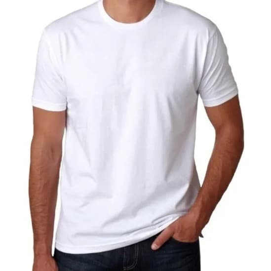 Camiseta Branca poliéster Perfeita para uso Casual ou Personalização