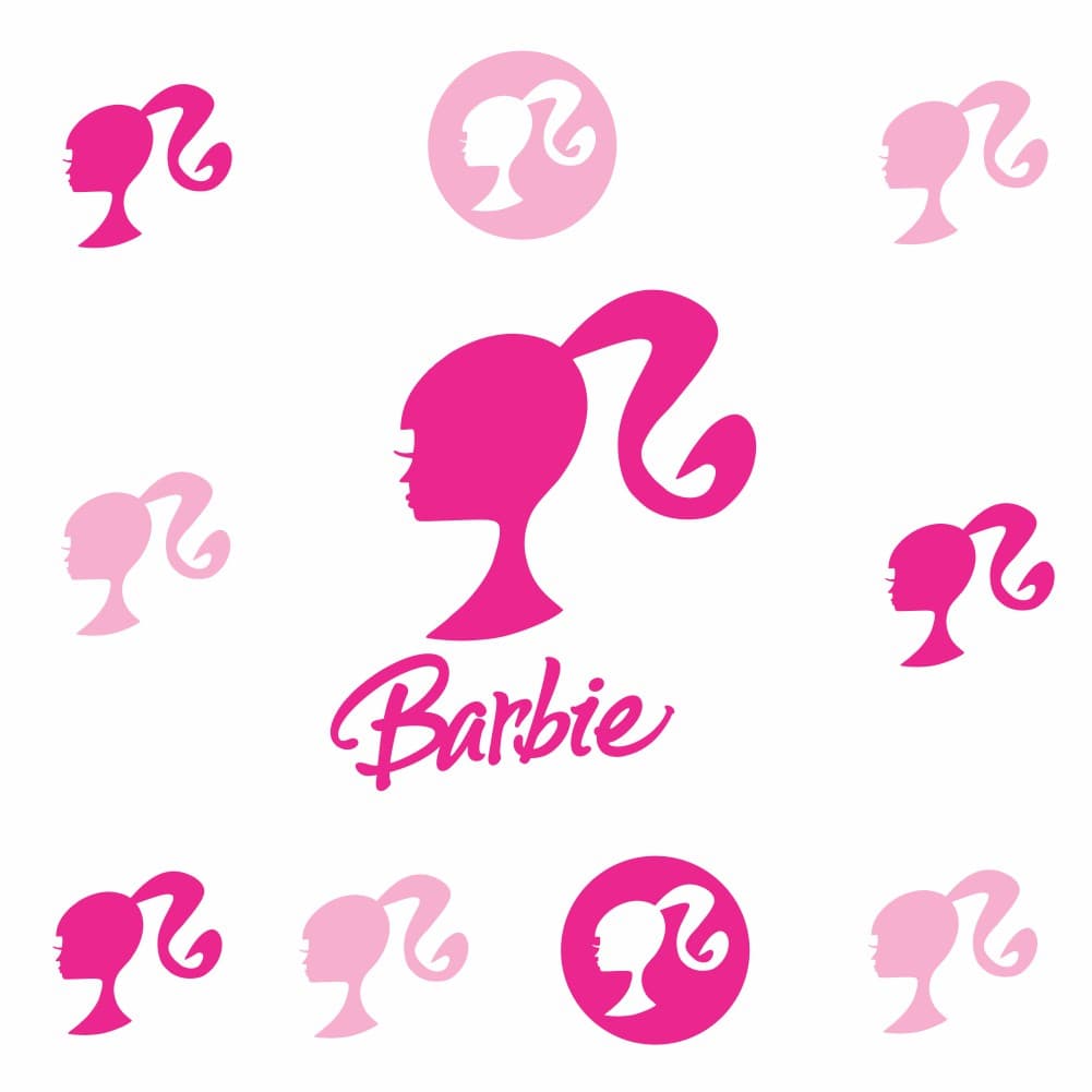 Barbie Kit de Adesivos de Carro Com 10Un De Menina Caminhão Rosal