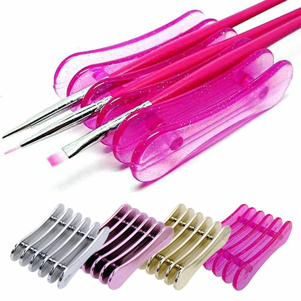 Suporte Descanso De Pincel Unhas Em Gel Manicure Organizador Acrílico Nail Art Luxo Pronta Entrega