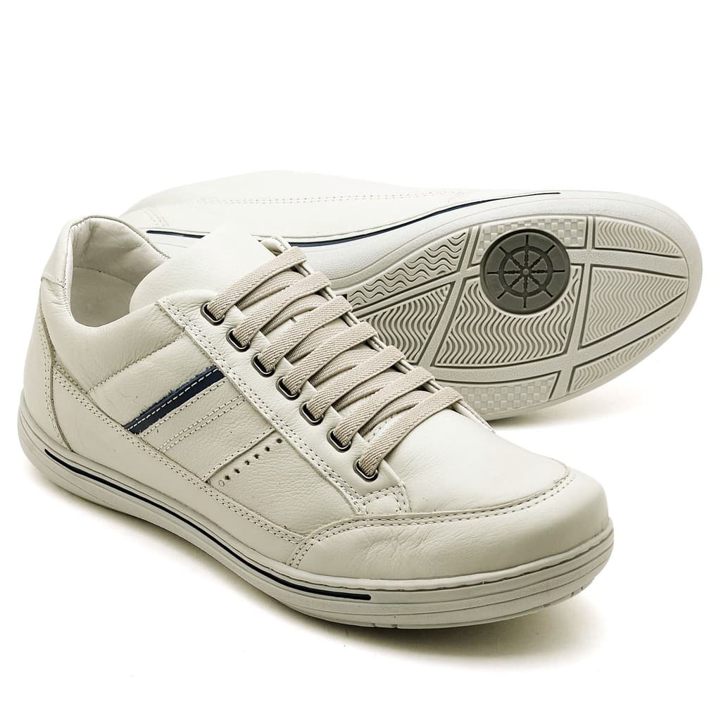 Tenis Sapatenis Casual Ranster Comfort Antistress Tenis 100% Couro Legitimo Palmilha Anatômica em Gel