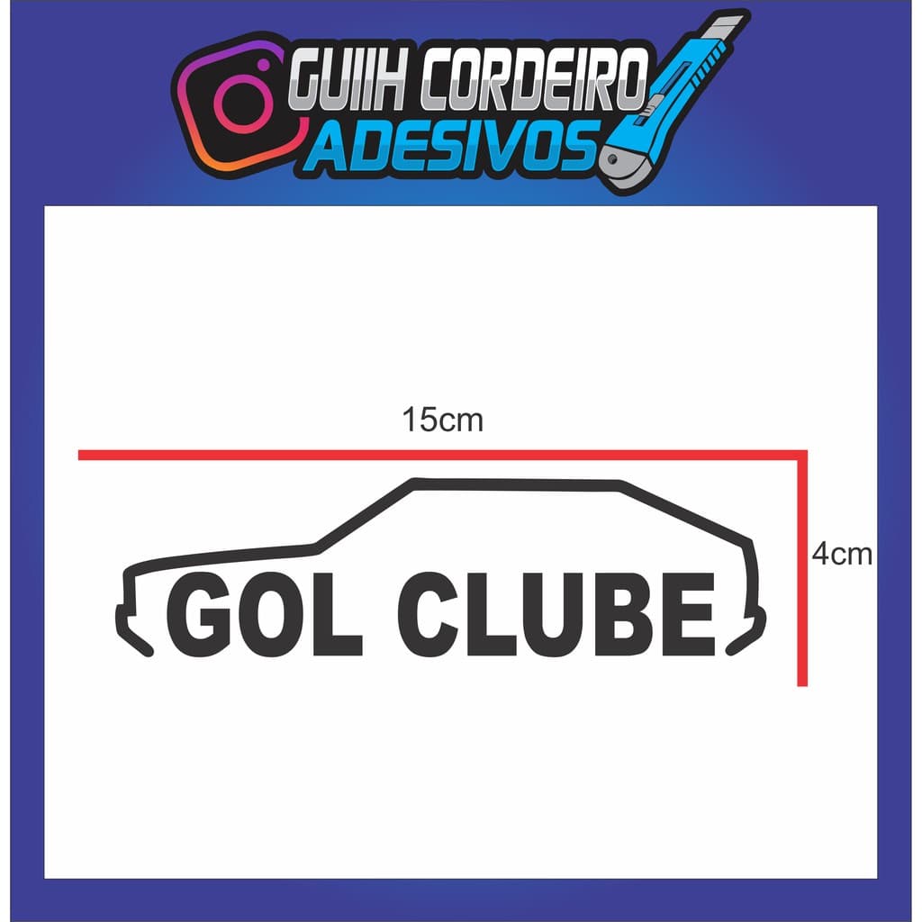 Adesivo Clube Gol Quadrado