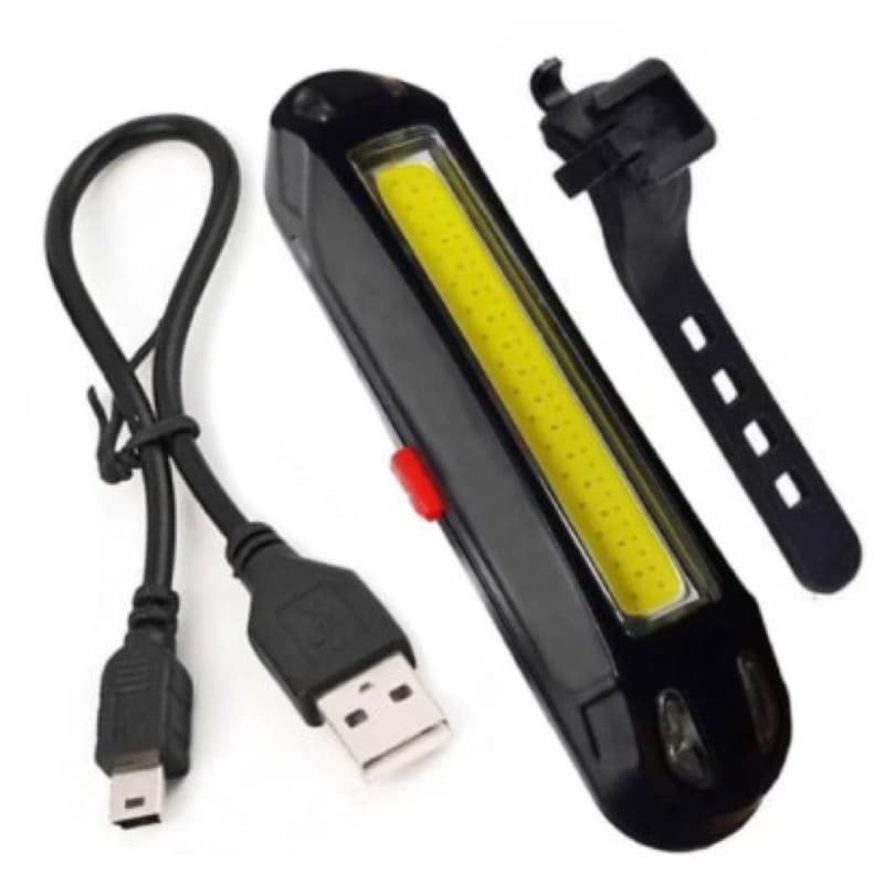 Sinalizador Recarregável com Led 100 Lumens USB Luz Branca e Vermelha Bike Ciclismo Bicicleta