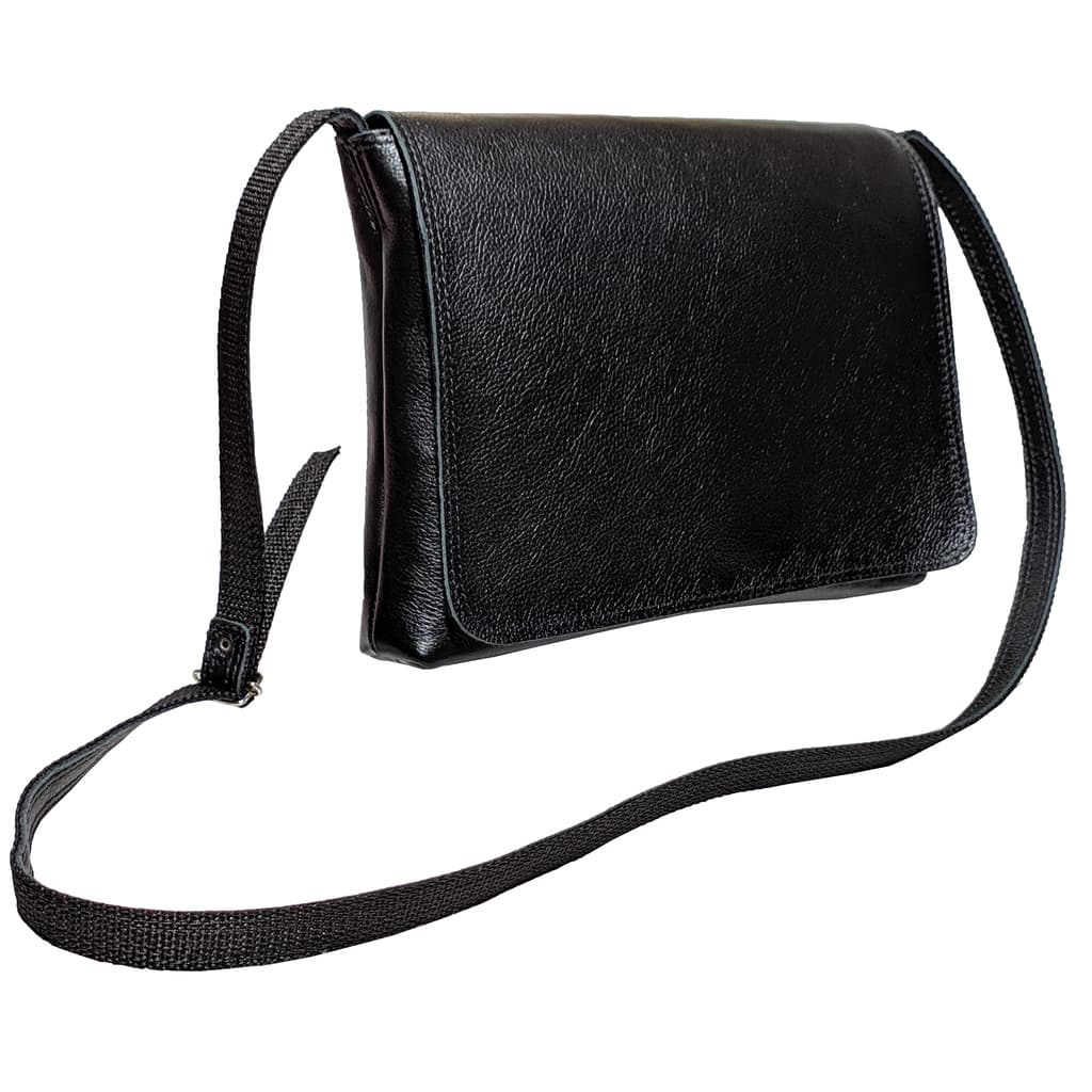Bolsa Feminina Couro Luxo Alça Transversal Lateral Tampa