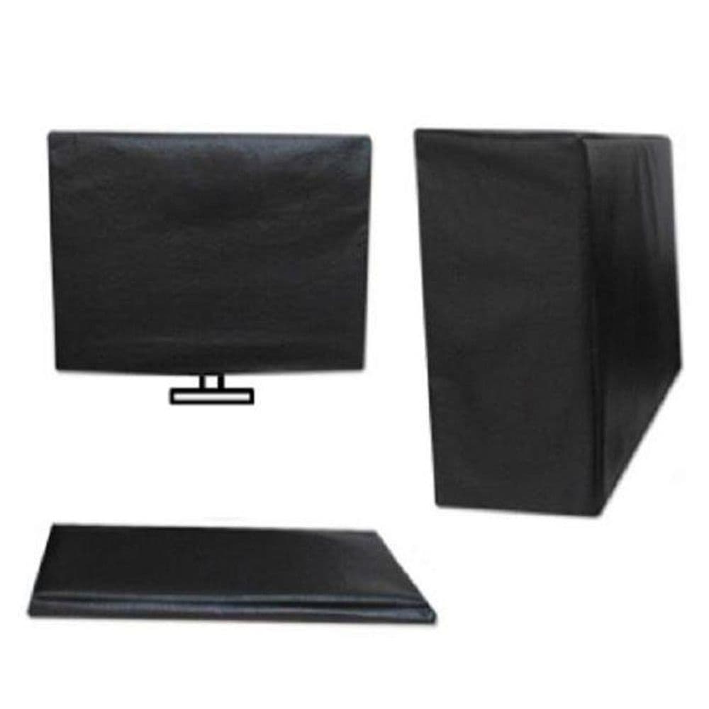 Kit 3 Capas para Computador Pc Preta Impermeável Para Teclado Gabinete e Monitor 29 Polegadas
