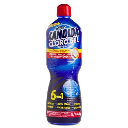 Desinfetante Cloro Gel Original 6 em 1 Super Candida 1l