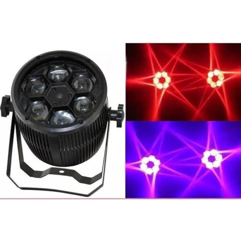 Canhão De Led Projetor  Beam Mini Bee Eye 6 Leds 12w Rgbw Quadriled Dmx