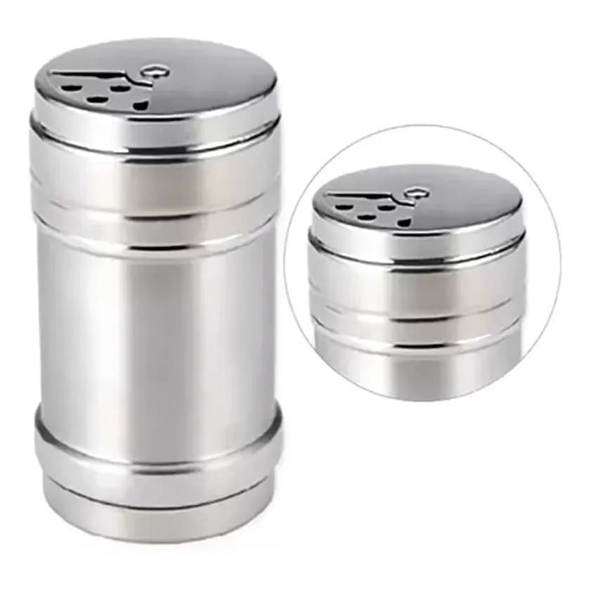 Mini Porta Condimento Saleiro Pimenteiro Paliteiro com Visor em Metal de Cozinha kehome