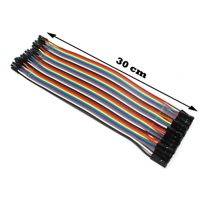 Cabo Wire Jumper 30cm 40 Fios Fêmea-fêmea Protoboard Arduino