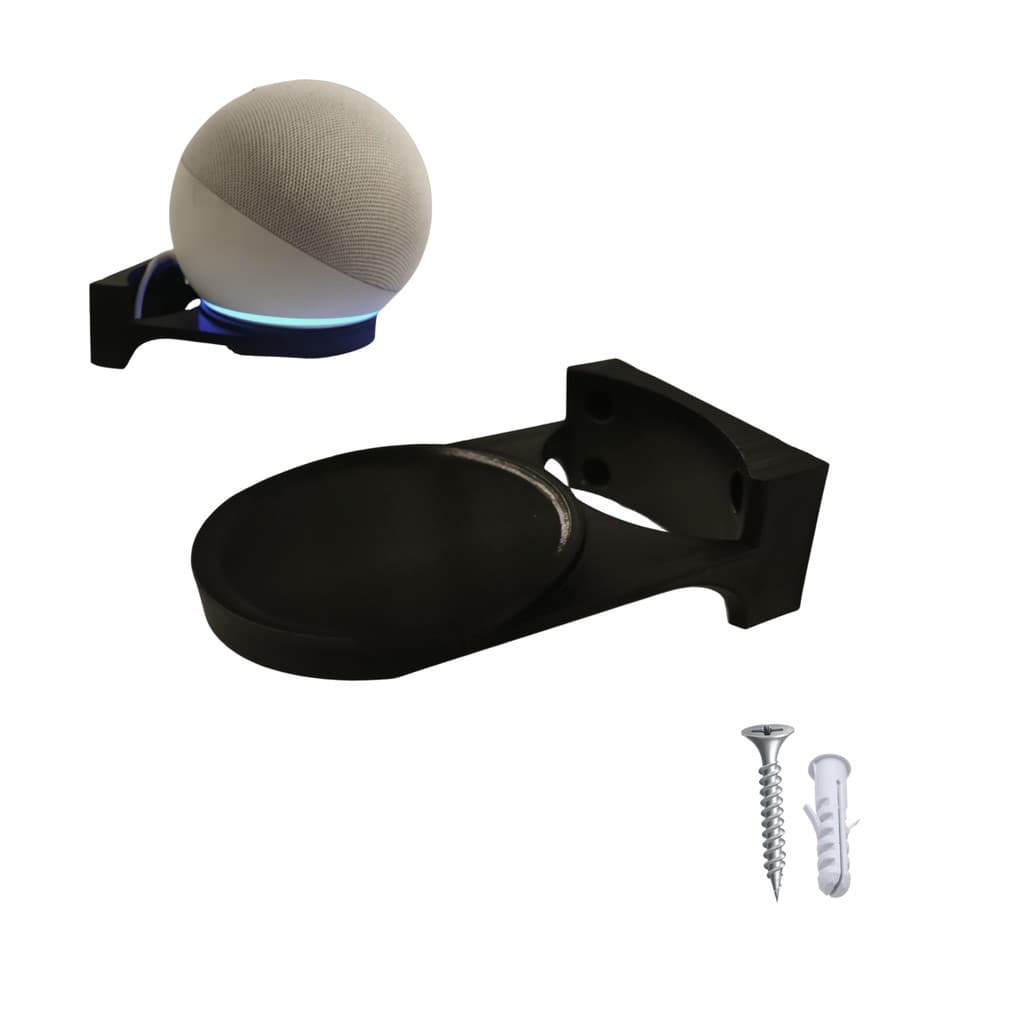 Suporte Base De Parede Alexa Echo Dot 4ª ou 5ª Geração com Parafuso