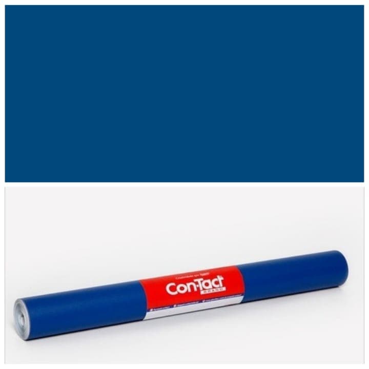 Papel Adesivo Contact Autocolante Decoração Azul Fosco Opaco Lavável 45cm X 2m 5m 10m