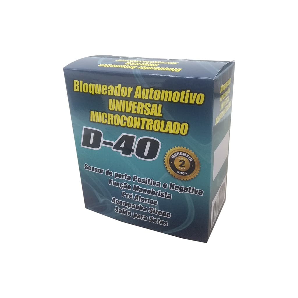 Bloqueador Alarme Automotivo Com Sirene, Alerta nas Setas D-40