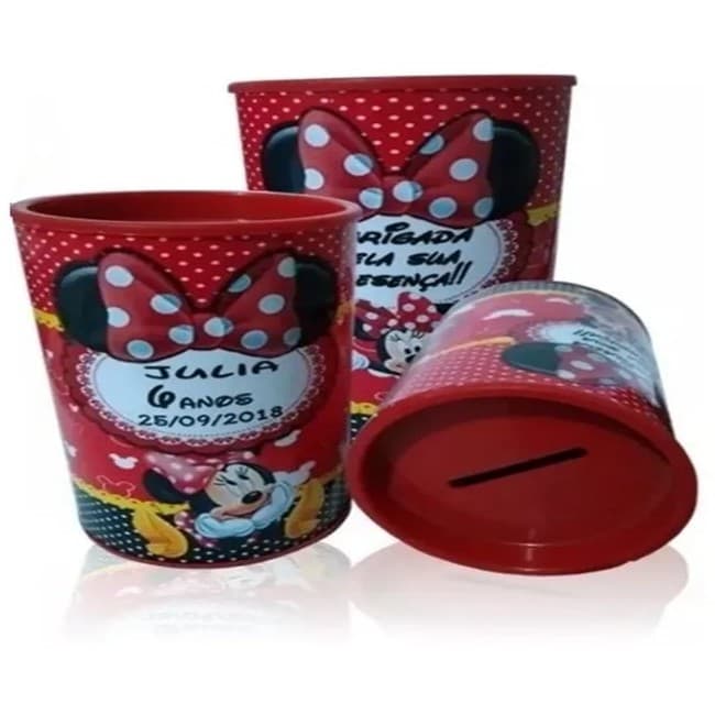 40 Cofrinhos Personalizados Minie