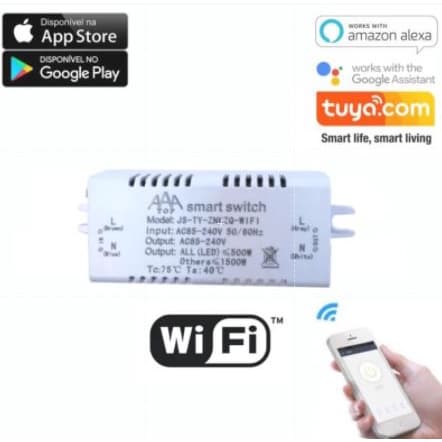 MÓDULO INTERRUPTOR INTELIGENTE WI-FI RELÊ AUTOMAÇÃO AAATOP BIVOLT