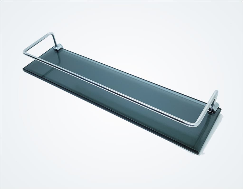 Porta Shampoo 40cm Em Vidro Fume