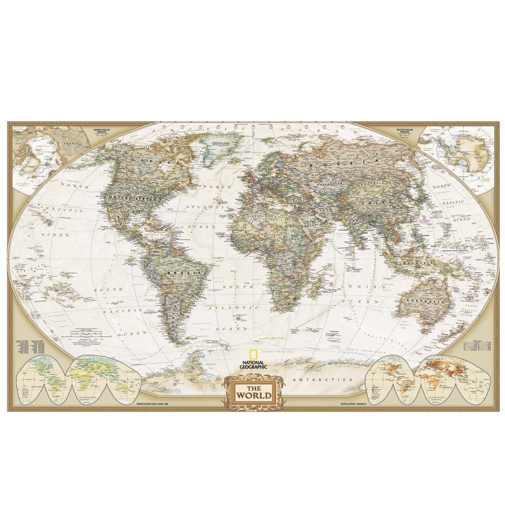 Adesivo De Parede Decorativo Mapa Mundi Antigo Painel M49