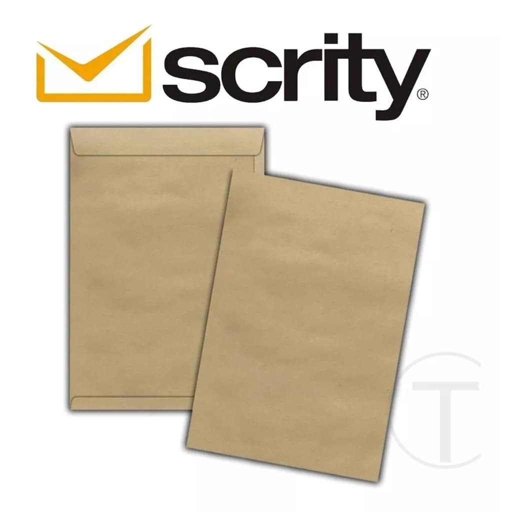 Envelope saco A4  pardo SKN 032 22x32 cm 80g 100 un - Scrity