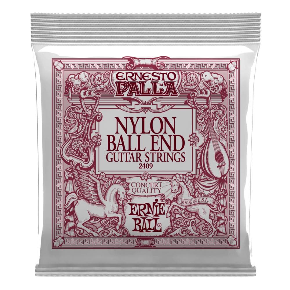 Encordoamento Nylon Violão Classico BLACK & GOLD NYLON TENSAO MEDIA BALL-END Ernesto Palla P02409 Ernie Ball
