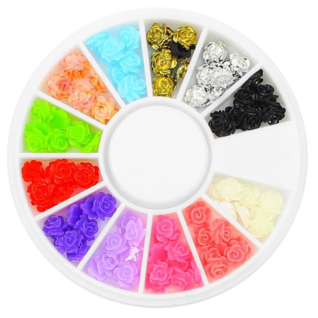 Disco de Flores 3d 5mm para Decoração de Unhas Art Nail Florzinhas Pedraria Flor