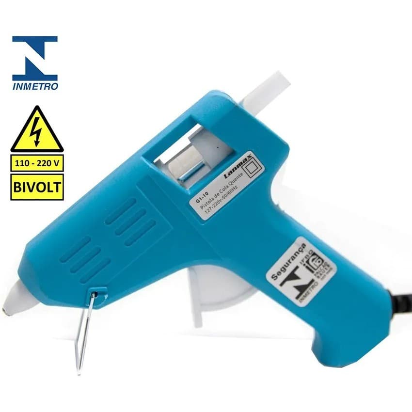 Pistola De Cola Quente Bivolt 13w + 2 Bastões De Cola Quente