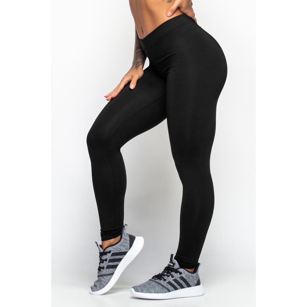 Calça Legging feminina academia suplex legging preta para treino fitness cintura alta