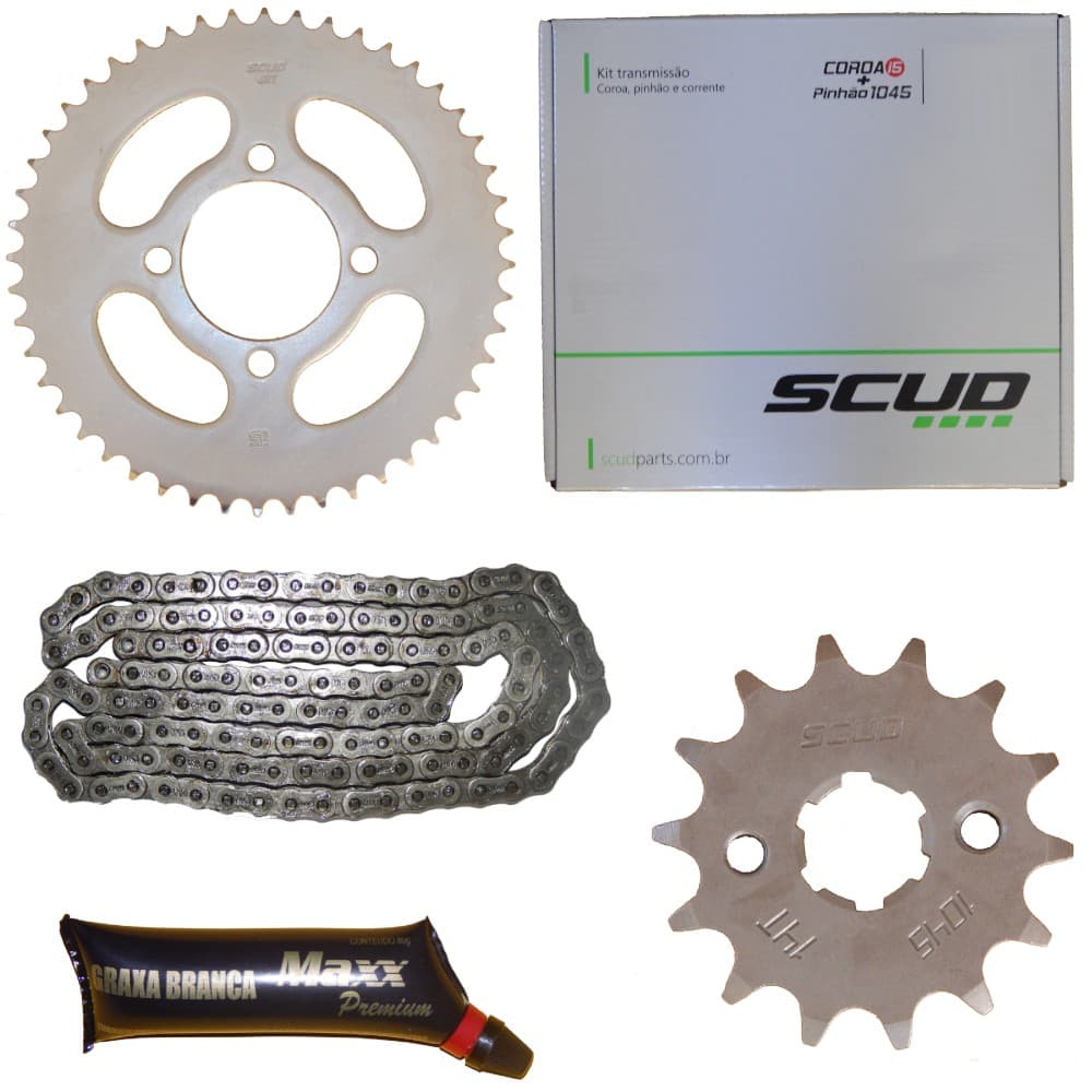 Kit Relação Transmissão para Moto Xtz 125 Original Scud