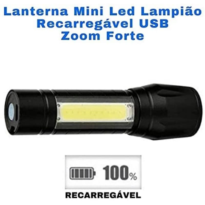 Mini Lanterna Recarregável USB