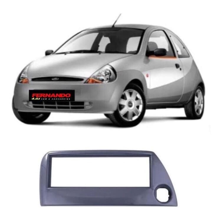 Moldura Do Rádio Ford Ka 97 98 99 Com Furo Azul 1 Din