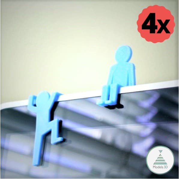 Conjunto de 4x peças - Mini Bonecos Escaladores - Decoração para Quartos, Gabinete Gamer