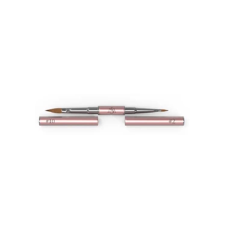 Pincel Para Unhas Acrilicas e 3D Duas Pontas #02 e #10 Michele Santos Original