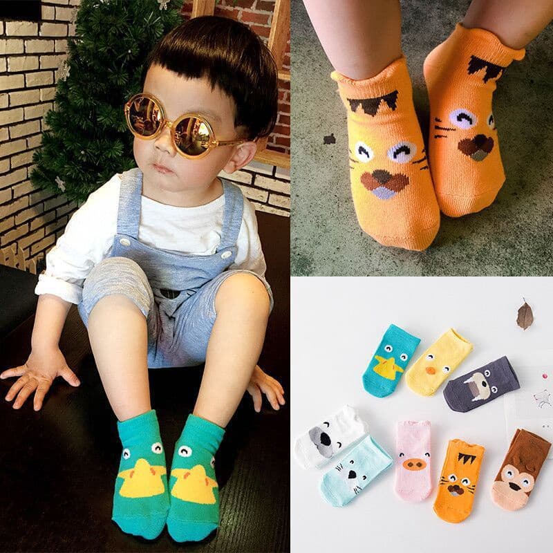 4 Pares/set Bonito Dos Desenhos Animados Antiderrapante Meias Do Bebê Recém-Nascido Criança Menino Menina Crianças