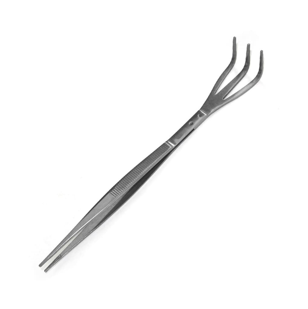 Rake rastelo para limpeza com pinça para bonsai plantas ryuga inox 22cm RS-15B