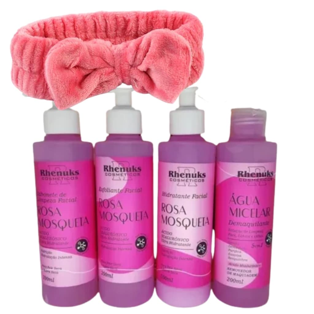 Kit Completo Skin Care Facial Rosa Mosqueta Dia Ou Noite