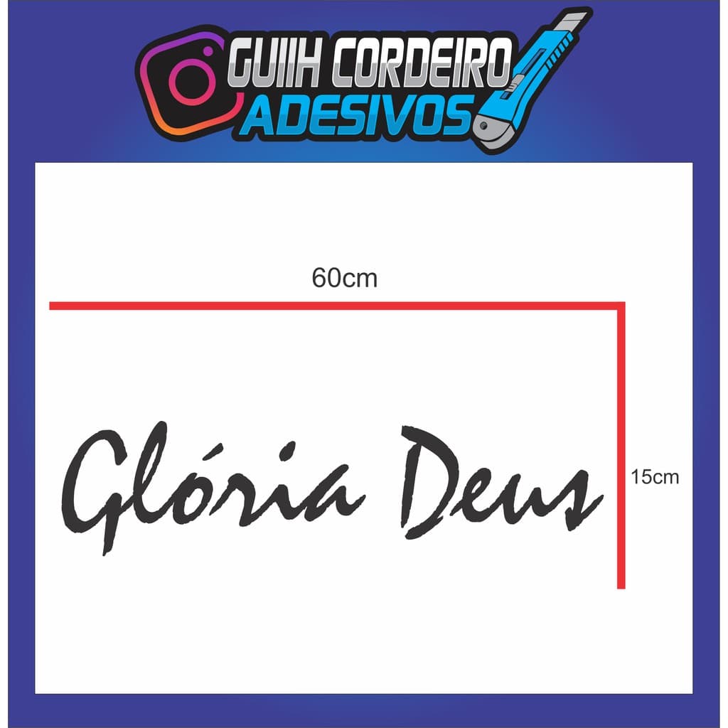 Adesivo Glória a Deus Para-brisa Caminhão, Carro