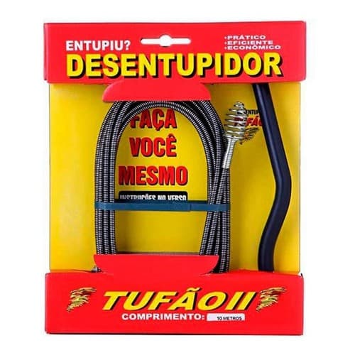 Desentupidor Tufão 10metros Tb Serve De Guia P/ Passar Cabos
