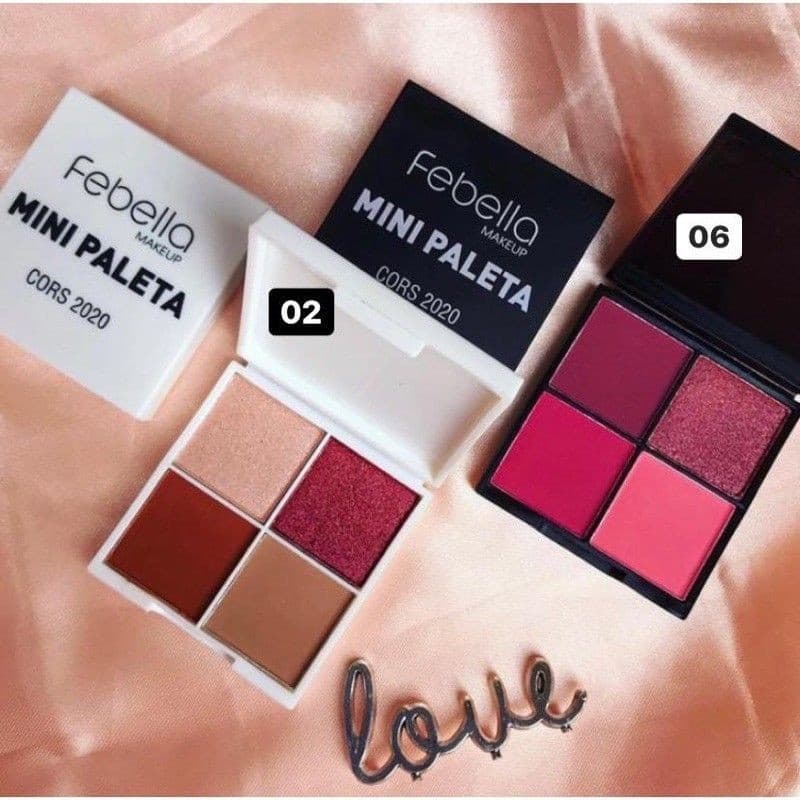 Paleta de Sombra Neon Pigmentada Cores Lindas Coloridas Mini Paleta