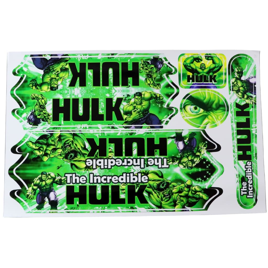 Adesivos Bike Infantil Cartela HULK Bicicleta Aro 14/16/20