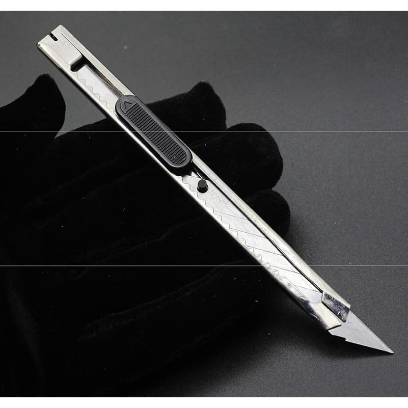 Estilete Metal Profissional Ferramenta 30 Graus 10mm Para Aplicação De Adesivo Corte Acabamento