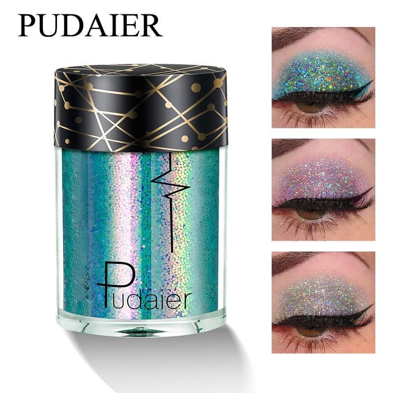 Maquiagem Makeup Sombra Glitter Pudaier - Glitter para Olhos, Unhas - Linda Cores!