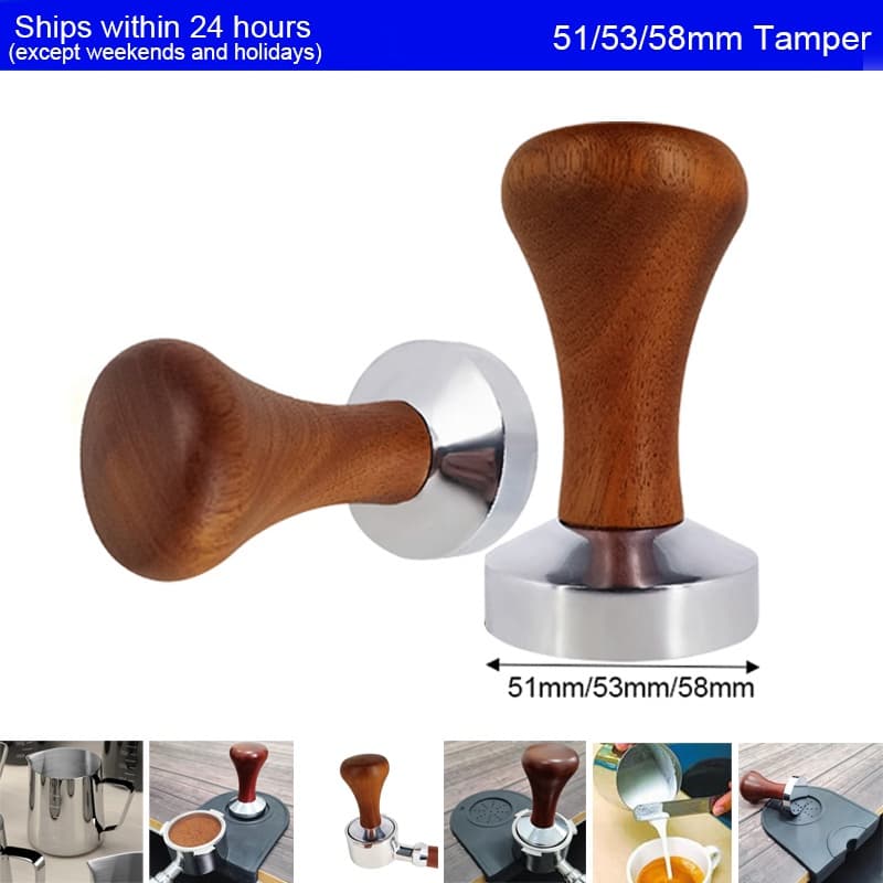 51mm 53mm 58mm Martelo De Alumínio Para Café Em Pó Porta-Filtro Com Tapete Copos